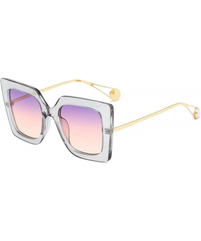 Square Frame Large Frame Women Outdoor Vacation Decorative Sunglasses (Color : C, Size : 1) 1 B $17.88 Designer