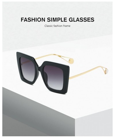 Square Frame Large Frame Women Outdoor Vacation Decorative Sunglasses (Color : C, Size : 1) 1 B $17.88 Designer