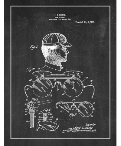 Sunglasses Patent Print Midnight Blue with Border (8.5" x 11") M15538 11" x 14" Chalkboard $11.94 Designer