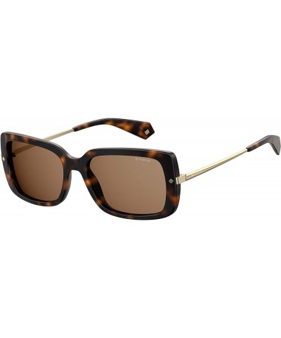 Sunglasses Women's PLD 4075/S Rectangular Sunglasses Dark Havana/Polarized Bronze $20.78 Rectangular