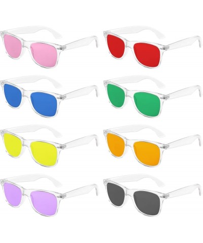 Neon Colors Party Favor Supplies Unisex Sunglasses Pack of 8 Translucent/Colored Lens $10.12 Rectangular