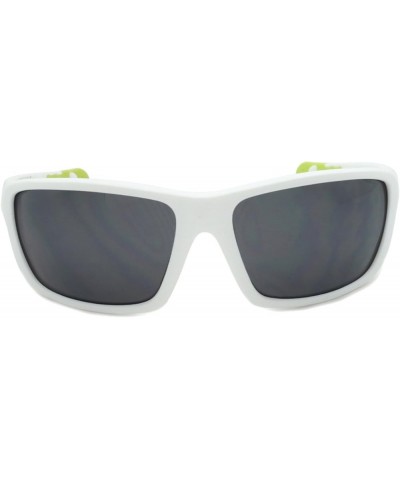 Men's Full Frame Sports Sunglasses with Flash Mirror Lenses 570058/FM Matte White Grey Mirrored $10.79 Wayfarer