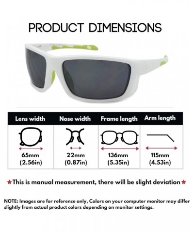 Men's Full Frame Sports Sunglasses with Flash Mirror Lenses 570058/FM Matte White Grey Mirrored $10.79 Wayfarer