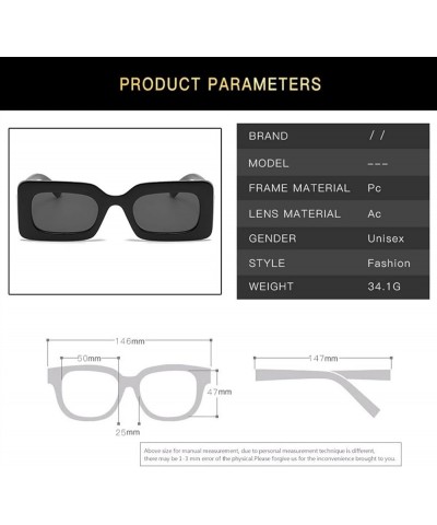 Square Outdoor Holiday Sunglasses for Men and Women (Color : D, Size : 1) 1 H $19.90 Designer