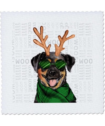 Rottweiler in Antlers Sunglasses and a Winter Scarf for... - Quilt Squares (qs_351734_3) 16x16 inch quilt square $8.79 Square