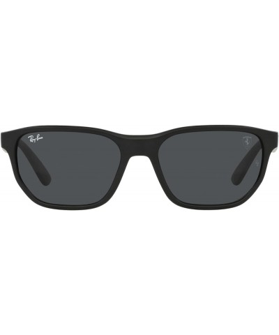 Women's Rb4404m Scuderia Ferrari Collection Rectangular Sunglasses Matte Black/Dark Grey $109.20 Rectangular