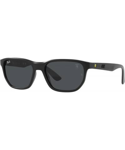 Women's Rb4404m Scuderia Ferrari Collection Rectangular Sunglasses Matte Black/Dark Grey $109.20 Rectangular