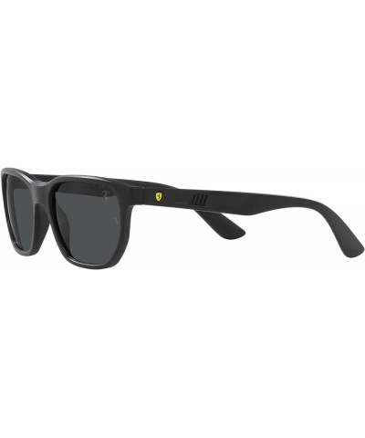 Women's Rb4404m Scuderia Ferrari Collection Rectangular Sunglasses Matte Black/Dark Grey $109.20 Rectangular