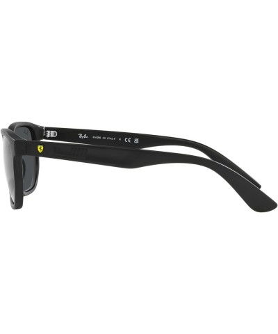 Women's Rb4404m Scuderia Ferrari Collection Rectangular Sunglasses Matte Black/Dark Grey $109.20 Rectangular