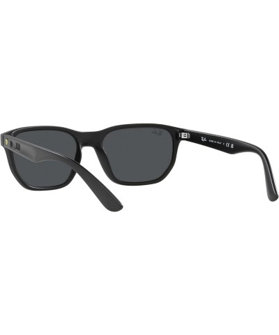 Women's Rb4404m Scuderia Ferrari Collection Rectangular Sunglasses Matte Black/Dark Grey $109.20 Rectangular