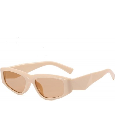 Small Frame Wide Leg Retro Woman Cat Eye Outdoor Vacation Beach Sunglasses B $17.34 Designer