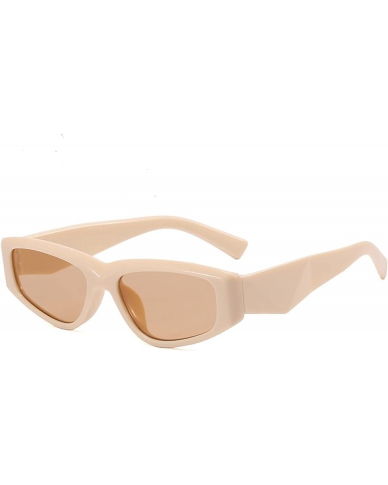 Small Frame Wide Leg Retro Woman Cat Eye Outdoor Vacation Beach Sunglasses B $17.34 Designer