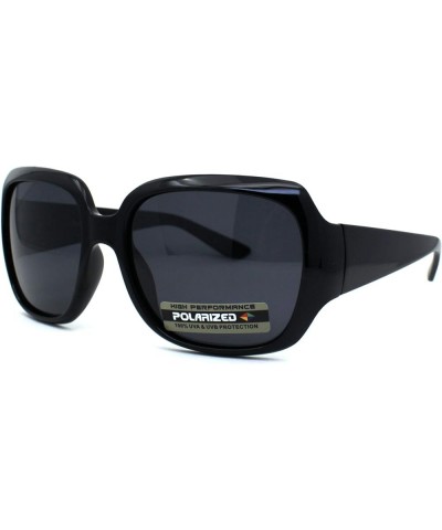 Polarized Womens Classic 90s Rectangular Butterfly Fashion Sunglasses All Black $9.87 Butterfly