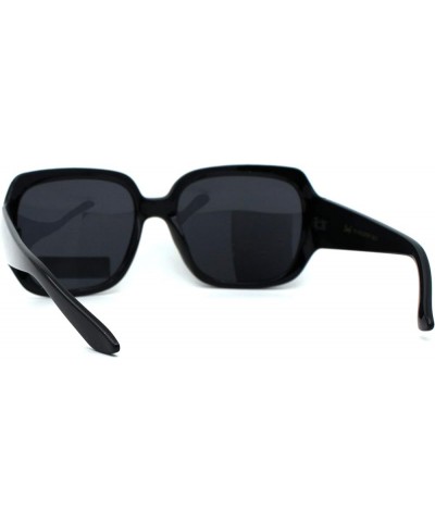 Polarized Womens Classic 90s Rectangular Butterfly Fashion Sunglasses All Black $9.87 Butterfly