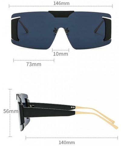 Square Rimless Sunglasses Women Big Frame Men Outdoor Windproof Sun Glasses Yellow $10.90 Rimless