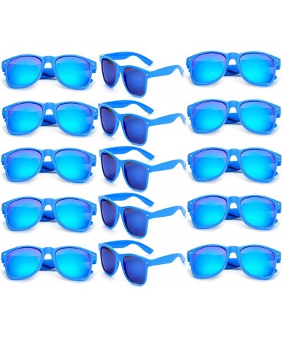 15 Pack 80s Party Sunglasses Bulk Mirrored Sunglasses Party Favors Glasses Retro Sunglasses Set Blue | Mirrored $11.50 Square