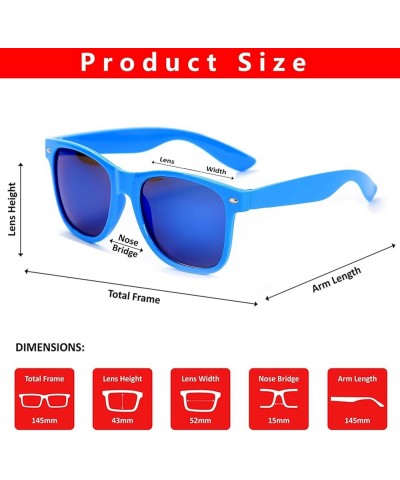 15 Pack 80s Party Sunglasses Bulk Mirrored Sunglasses Party Favors Glasses Retro Sunglasses Set Blue | Mirrored $11.50 Square