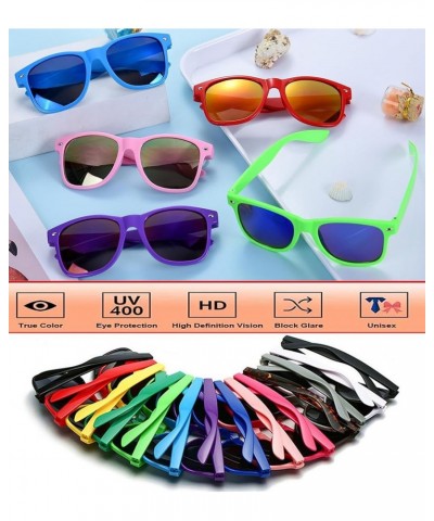 15 Pack 80s Party Sunglasses Bulk Mirrored Sunglasses Party Favors Glasses Retro Sunglasses Set Blue | Mirrored $11.50 Square