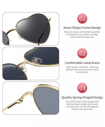 Pink Heart Shaped Sunglasses Style Hippie Sunglasses for Women Red Lens+black Frame $10.07 Heart