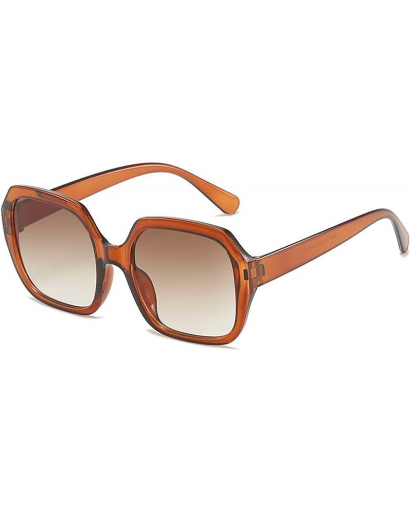 Square Large Frame Sunglasses UV400 Men and Women Outdoor Fashion Sunglasses (Color : A, Size : 1) 1 F $12.99 Designer