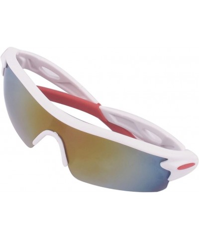 Plastic Half Rim Frame Unisex Sunglasses Sun Glasses Red White (id: 2e0 66b c36 825 bcd $10.21 Rimless