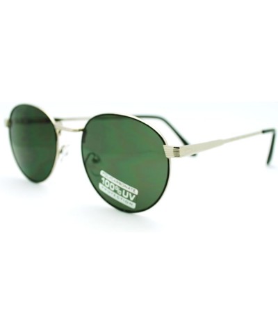 Petite Round Sunglasses Thin Metal Frame Vintage Fashion Black Silver green $9.54 Round