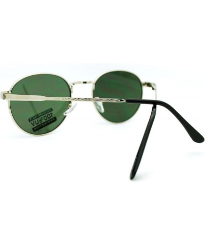 Petite Round Sunglasses Thin Metal Frame Vintage Fashion Black Silver green $9.54 Round