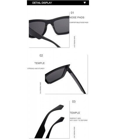 Men's and Women's Square Outdoor Small Frame Fashion Decorative Sunglasses (Color : F, Size : 1) 1 F $14.76 Designer