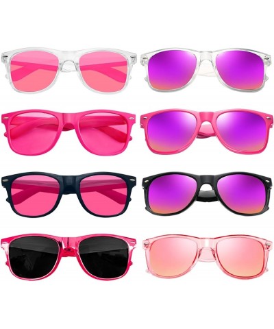 Neon Colors Party Favor Supplies Unisex Sunglasses Pack of 8 Pink Lens $10.12 Rectangular