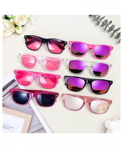 Neon Colors Party Favor Supplies Unisex Sunglasses Pack of 8 Pink Lens $10.12 Rectangular