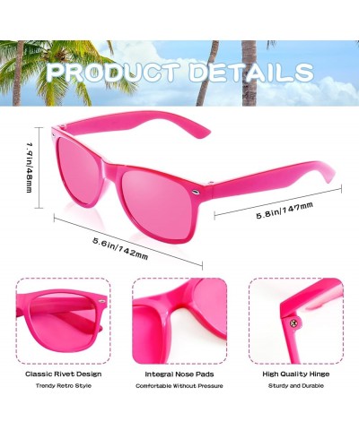 Neon Colors Party Favor Supplies Unisex Sunglasses Pack of 8 Pink Lens $10.12 Rectangular