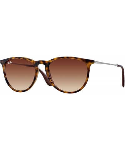 RB4171 ERIKA Sunglasses For Women+ BUNDLE with Designer iWear Eyewear Care Kit 40 Rubber Havana/Brown Gradient $59.25 Panto