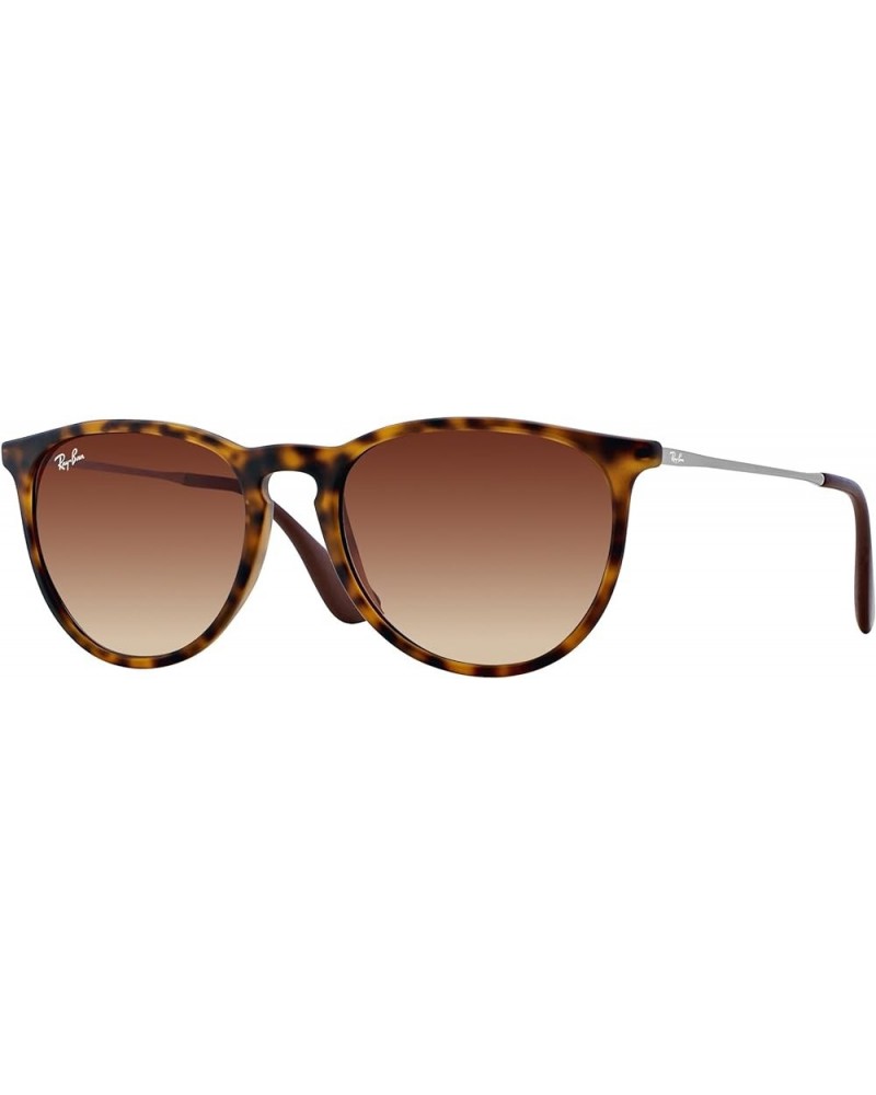 RB4171 ERIKA Sunglasses For Women+ BUNDLE with Designer iWear Eyewear Care Kit 40 Rubber Havana/Brown Gradient $59.25 Panto