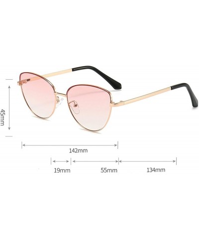 Cat Eye Sunglasses Women 2021 Small Gradient Sun Glasses Vintage Metal Pink Eyewear Female Shades UV Protection Blue $9.57 Ca...