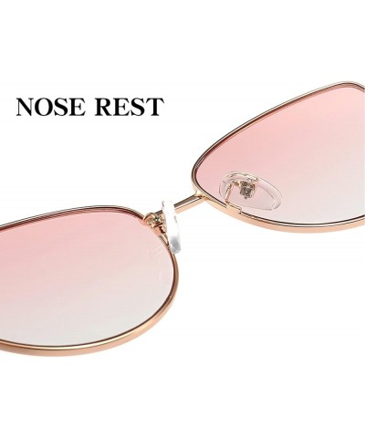 Cat Eye Sunglasses Women 2021 Small Gradient Sun Glasses Vintage Metal Pink Eyewear Female Shades UV Protection Blue $9.57 Ca...