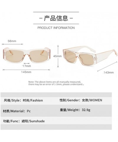 Fashion Small Square Sunglasses Wide Leg Sunglasses UV Resistant Sunglasses for Men and Women Champagne Frame Tea Flakes $3.8...