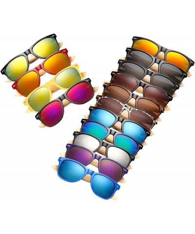 Men's & Women's Sunglasses Bamboo Arm UV400 Outdoor Sun Glasses for Men & Women Clear (Transparent) Frame Blue/Green Lens $9....