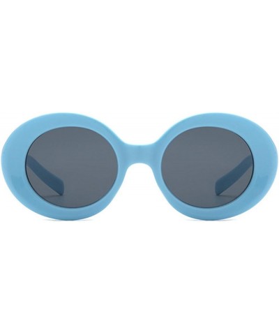 Fashion Oval Jelly Color Women Sunglasses Shades UV400 Vintage Gradient Eyewear Men Sun Glasses Blue $10.28 Square