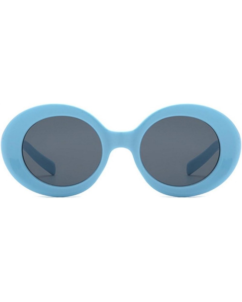 Fashion Oval Jelly Color Women Sunglasses Shades UV400 Vintage Gradient Eyewear Men Sun Glasses Blue $10.28 Square