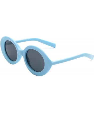 Fashion Oval Jelly Color Women Sunglasses Shades UV400 Vintage Gradient Eyewear Men Sun Glasses Blue $10.28 Square