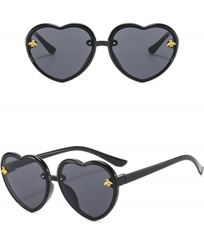 Trendy Sunglasses,Cool Cool Sunglasses Running Sunglasses Oversized Disco Sunglasses Heart Glasses Black $4.66 Oversized