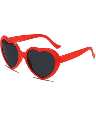 Women Heart Sunglasses,Trendy Cute Love Shaped Glasses Sweet Eyewear for Party Favor/Beach/Driving/Cosplay Red*1 $4.76 Heart