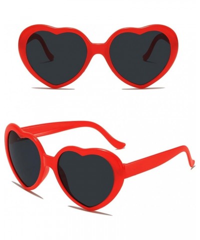 Women Heart Sunglasses,Trendy Cute Love Shaped Glasses Sweet Eyewear for Party Favor/Beach/Driving/Cosplay Red*1 $4.76 Heart