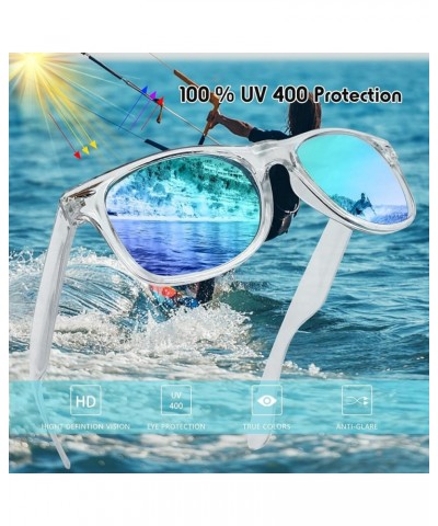 12/24 Pack Wholesale 80s 90s Retro Neon Party Clear Frame Colorful Mirrored Sunglasses Bulk for Men Women 12 Clear Frame/Gold...