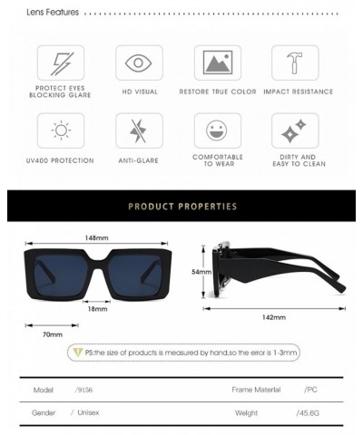 Square Frame Outdoor Vacation Sunglasses Gift for Men and Women (Color : 5, Size : 1) 1 1 $12.21 Wayfarer