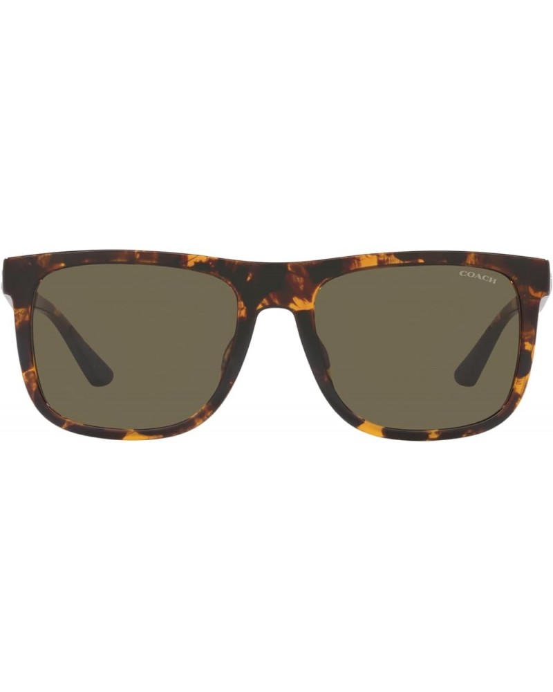 Men's Hc8367u Universal Fit Square Sunglasses Dark Tortoise/Brown Solid $80.96 Square