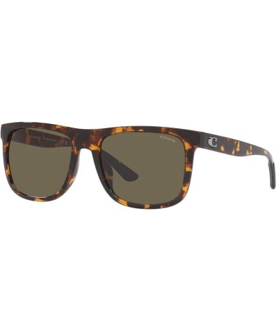 Men's Hc8367u Universal Fit Square Sunglasses Dark Tortoise/Brown Solid $80.96 Square