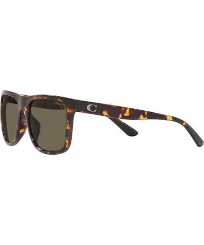 Men's Hc8367u Universal Fit Square Sunglasses Dark Tortoise/Brown Solid $80.96 Square