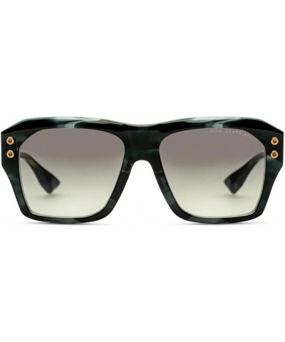 GRAND-APX DT DTS417 A-01 Ink Swirl/Yellow Gold Metal Square Sunglasses Grey Gradient Lens $308.90 Square