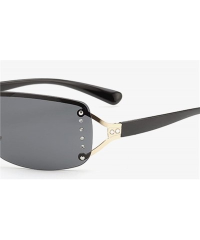 Metal Frameless Sunglasses Female Outdoor Vacation Decorative Sunglasses (Color : E, Size : 1) 1 B $17.93 Designer